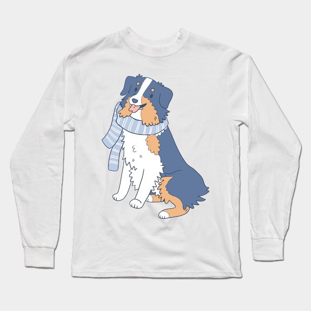 Cozy Australian Shepherd Long Sleeve T-Shirt by Csieben